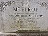 Tombstone - McElroy, William Arthur