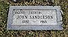 Tombstone - Sanderson John (1880-1968)