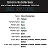 Birth Entry - Sanderson, Emma