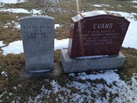 Headstone - Evans, Fannie nee Cowan