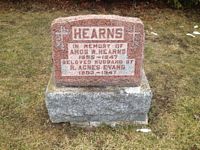 Headstone - Hearns, Amos W & H Agnes nee Evans