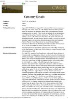 CWGC Cemetery Details - Thiepval Memorial Cemetery, The Somme, France - Page 1