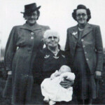 Four Generations -  (L-R) Elsie, Sarah Jane, Ruth, Edith (baby) 1949